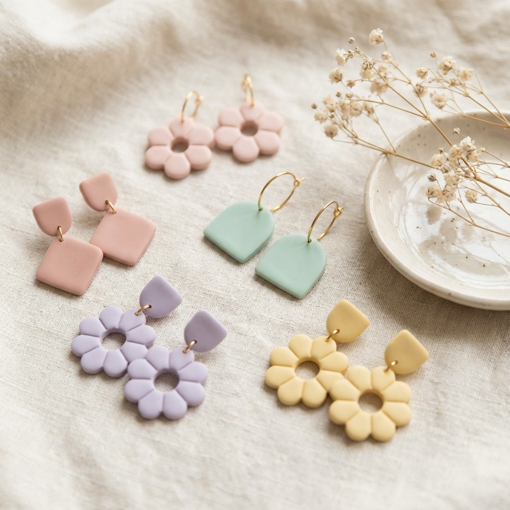 Pastel Polymer Earrings